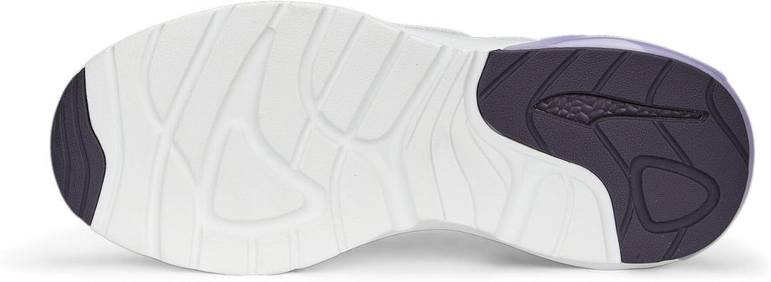 PUMA Unisex Electron E Sneaker, 43 EU Feather Gray Purple Charcoal Vivid Violet
