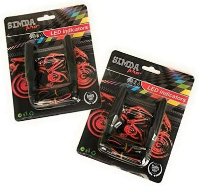 Simda Pro E Mark LED Motorrad Blinker Lauflicht Miniblinker Universal Sequentiell Laufeffekt Quad AT
