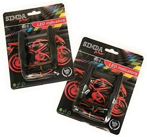 Simda Pro E Mark LED Motorrad Blinker Lauflicht Miniblinker Universal Sequentiell Laufeffekt Quad AT