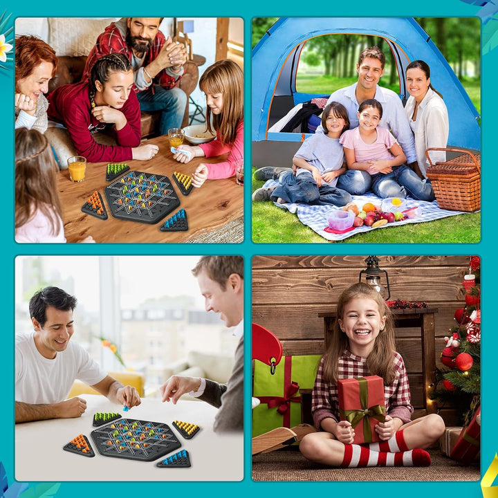 YAOZUP Ketten Dreieck Spiel, Triggle Game, Triggle Gummiband Spiel, Ketten-Dreieck-Spiel, Klassische