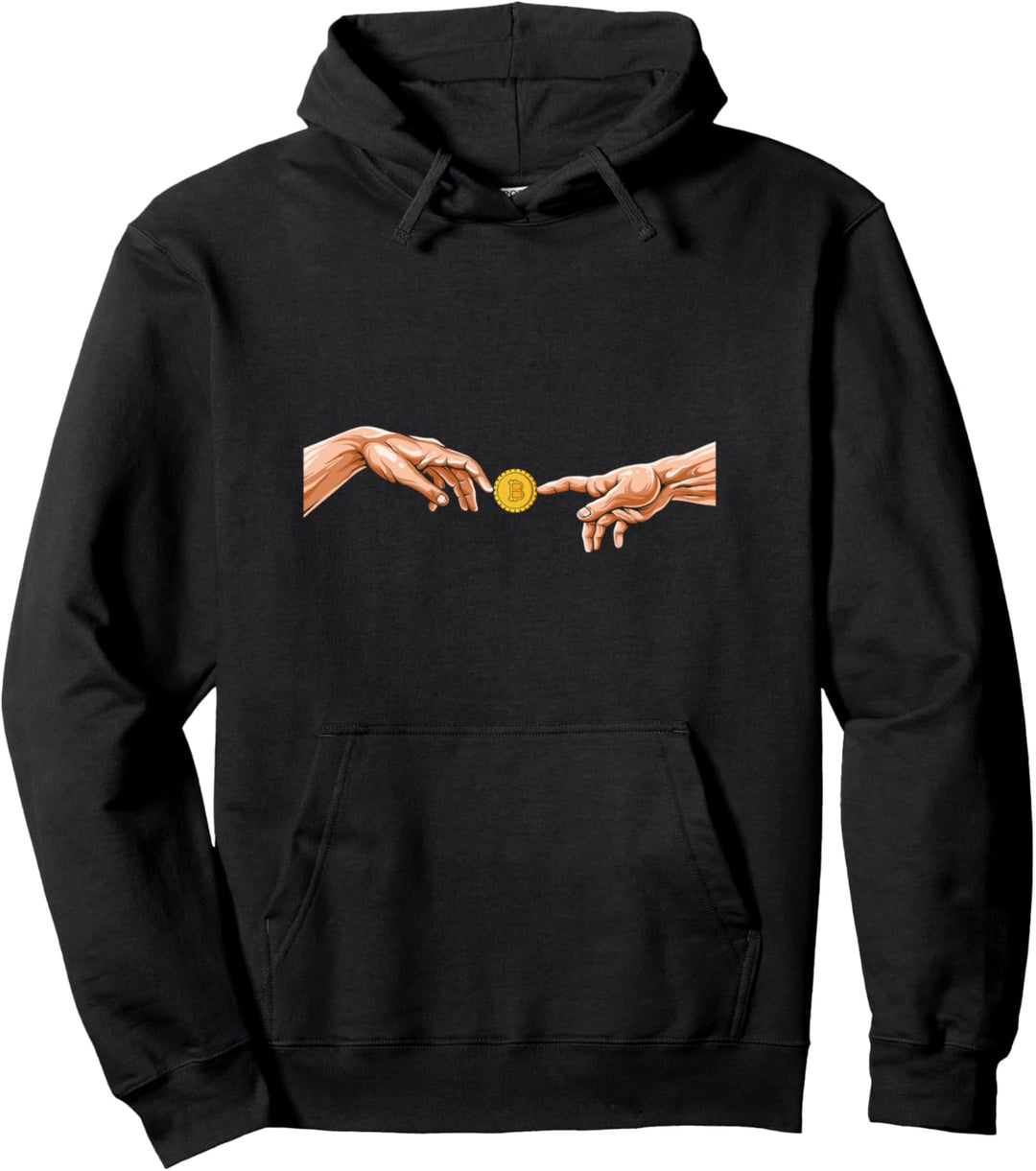 Creation of Adam Michelangelo Die Erschaffung Adams Bitcoin Pullover Hoodie