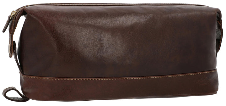 Gusti Waschtasche Leder - Anika Kulturtasche Kulturbeutel Kosmetiktasche Ledertasche gross für Damen