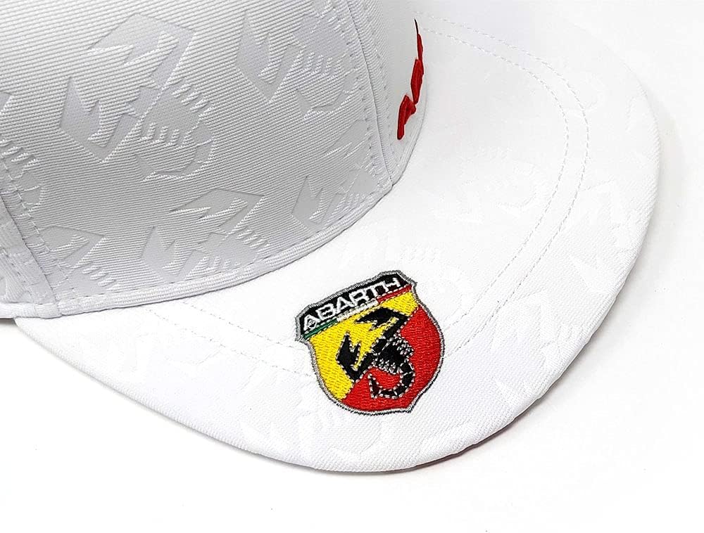 Abarth 21730 weisser Hut mit flachem Visier, White, One Size, Einheitsgrösse