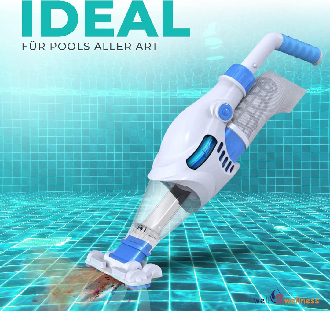 Well2Wellness Pool Elektrosauger AquaJack 211 | Spa Elektrosauger | Handsauger | Bodensauger | Einfa