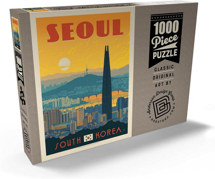 Südkorea: Seoul, Vintage Poster - Premium 1000 Teile Puzzle - MyPuzzle Sonderkollektion von Anderson