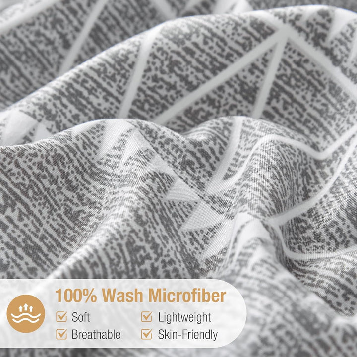 Tokokimo Bedding Bettwäsche Set 3 Pcs, Mikrofaser Bettbezug Set 240x220cm + 2 Kissenbezug 65x65cm, B