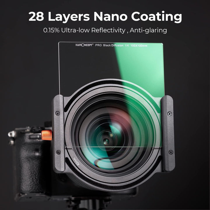 K&F Concept Nano-X Square Black-Mist 1/4 Filter Black Diffusion Rechteckfilter 100x100mm mit Filterh