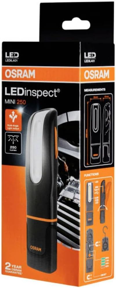 OSRAM LEDIL401 LEDinspect MINI250, Inspektionsleuchte, 6000K, wiederaufladbare LED Arbeitsleuchte, m