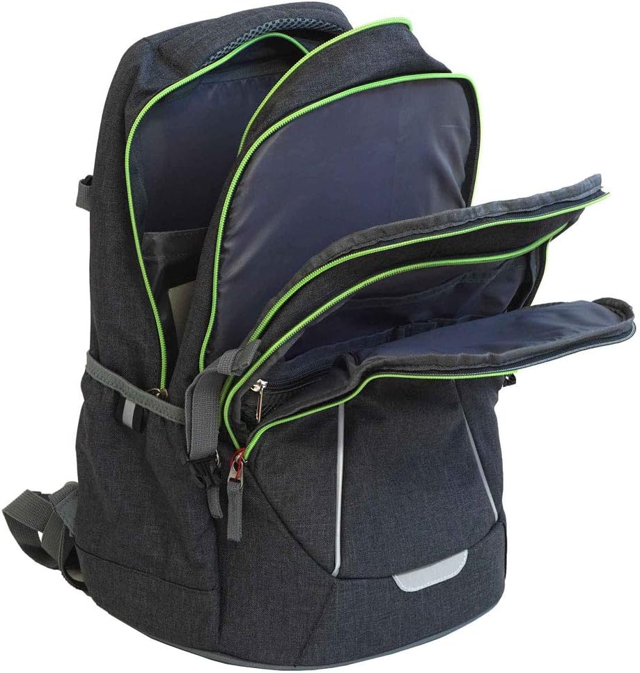Schulrucksack Travelite Basics ab der 4. Klasse für Mädchen und Jungs (Anthrazit-Neontürkis)