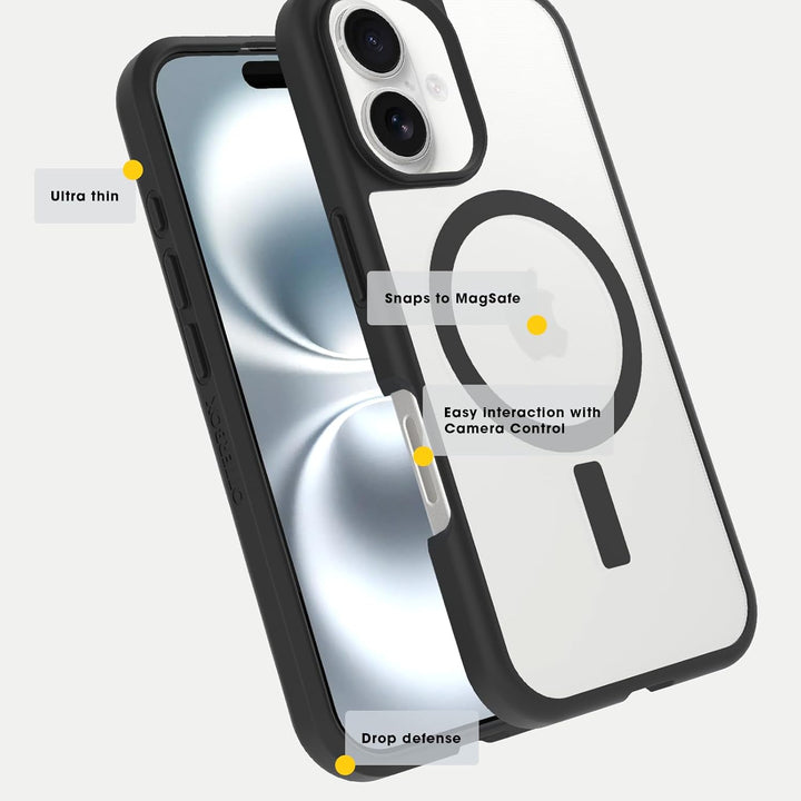 OtterBox React Series MagSafe Hülle für iPhone 16, stossfest, sturzsicher, ultraschlank, schützende