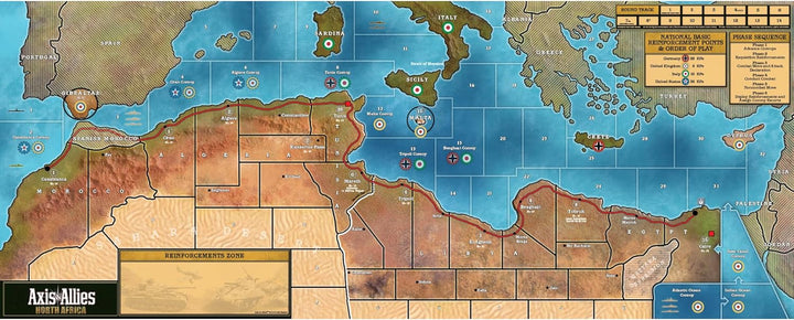 Renegade Game Studios Axis & Allies: North Africa - 2-4 Players - Ages 12+ 3 Hours Playing time - Ne