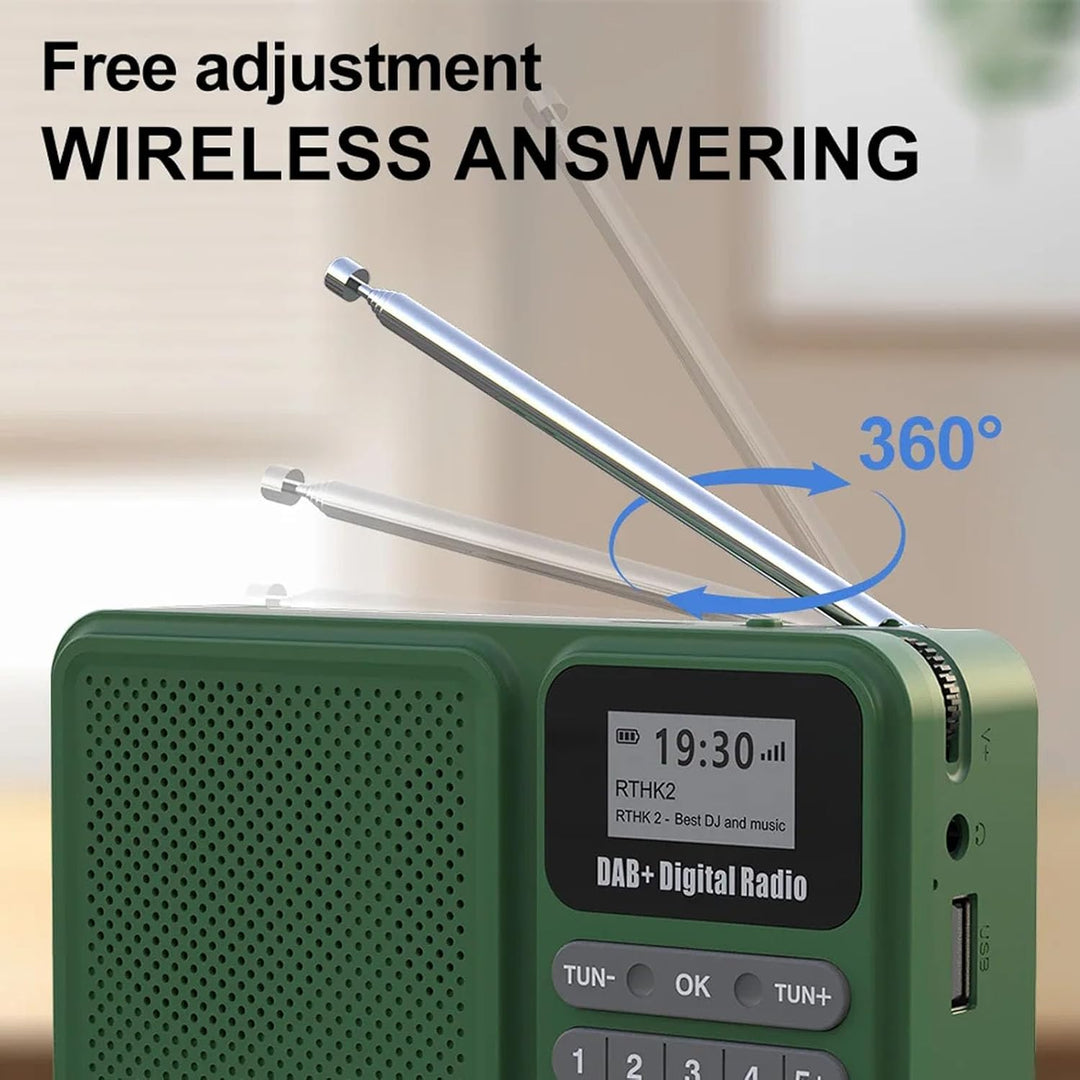 DAB-Radio, Digitalradio, BT-Radio-Lautsprecher, Solarbetriebener 3-W-Stereo-BT-Lautsprecher, Wiedera