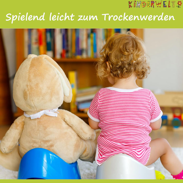 KiNDERWELT 3er Set Premium Toilettensitz, Hocker & stabiles Töpfchen für Babys und Kinder - Funny Fa