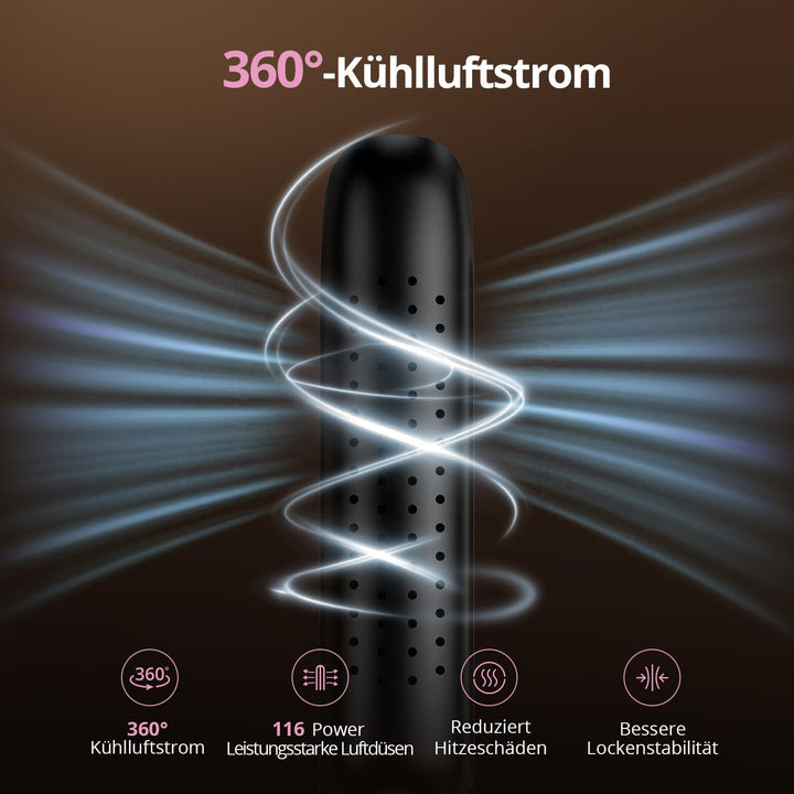 Haarglätter, 2 In 1 Glätteisen Locken und Glätten, Ionen Air Glätteisen, 9 Temperaturstufen (110°C-2
