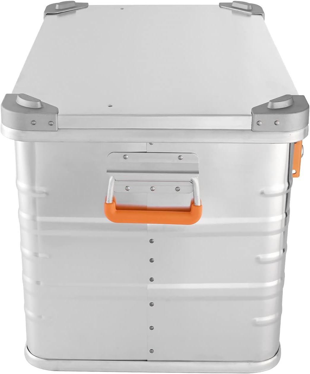 Alubox Alukiste abschliessbar E78 - Premium Aluminium Lagerbox 78 Liter - Deckel mit Aluminium Druck