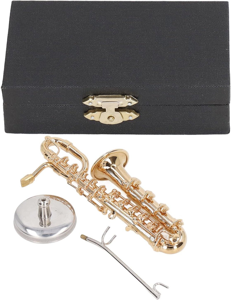 Bnineteenteam Miniatur-Saxophon-Modell, Messing-Miniatur-Saxophon-Mini-Instrument, Miniatur-Altsaxop