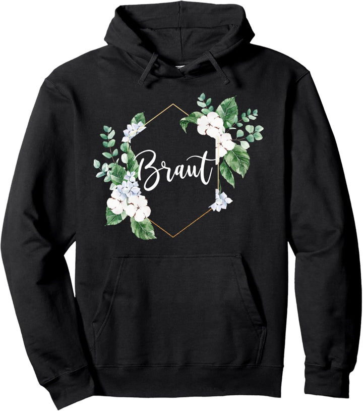 Bride to Be Designidee mit Blumenkranz für die Braut Pullover Hoodie