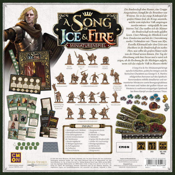 CMON, A Song of Ice & Fire – Bruderschaft ohne Banner, Starterset, Tabletop, 2 Spieler, ab 14+ Jahre