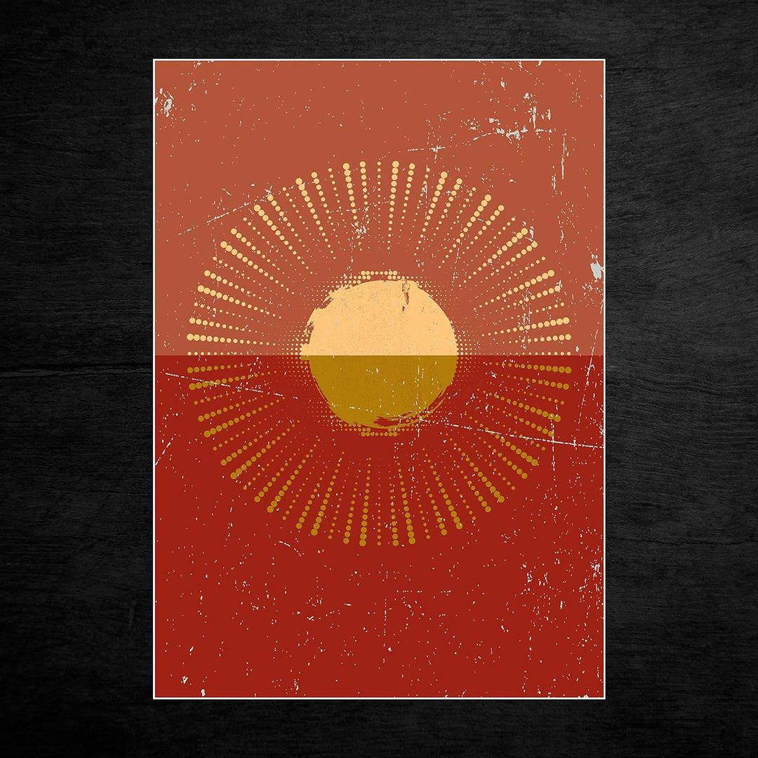 wandmotiv24 Poster als Wanddeko, Grösse Din A0, Minimalismus, Sonne, gelb, Moderne Wanddeko, Wandbil