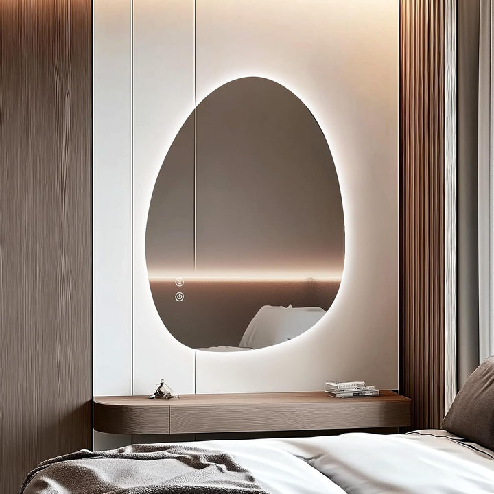 Trintion LED Badspiegel mit Beleuchtung Badezimmer Wandspiegel Badezimmerspiegel Anti-Beschlag mit T