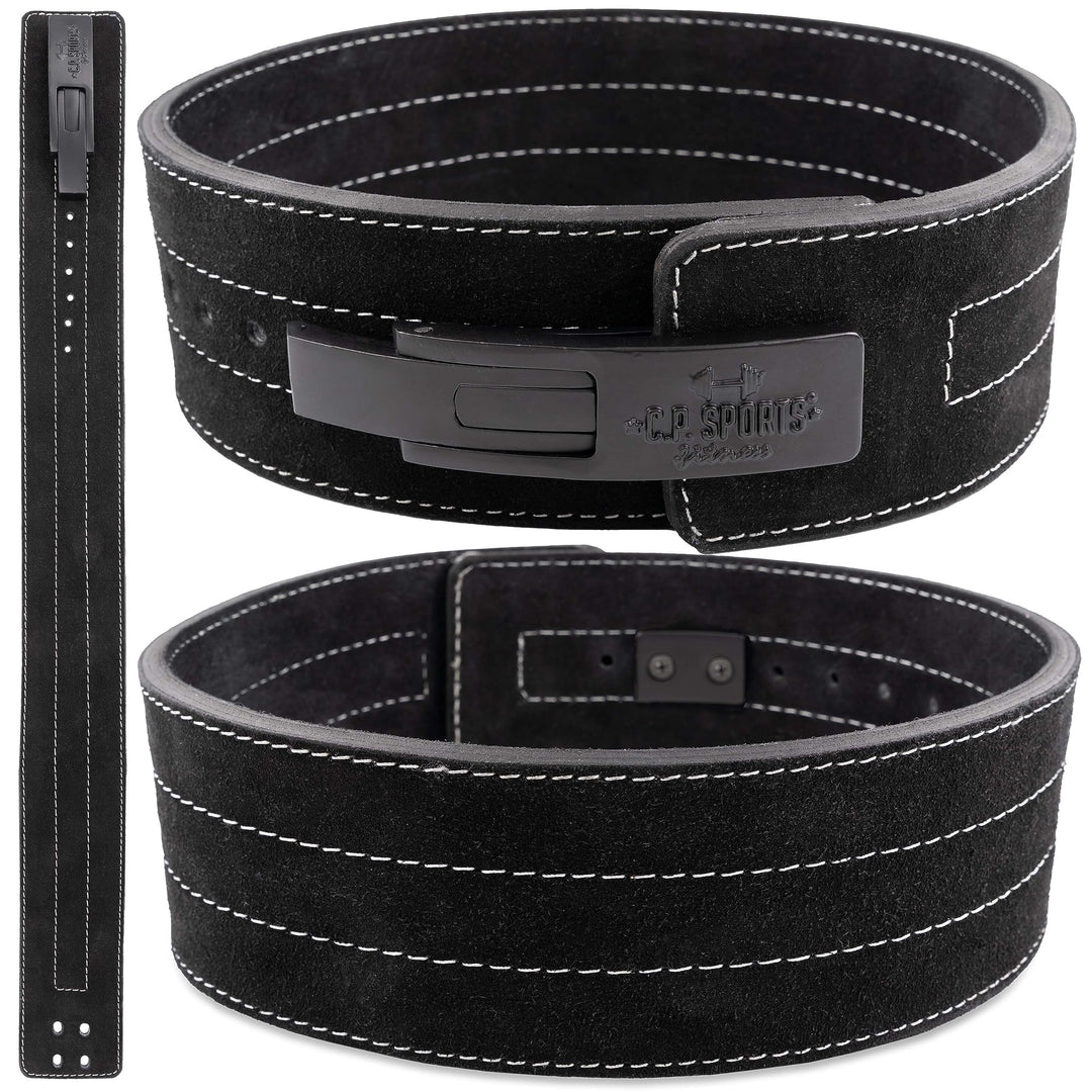 C.P.Sports Profi-Powerlifting-Gürtel T9 - Kraftdreikampf Gürtel, Heavy Duty Pwer Belt, KDK S Schwarz