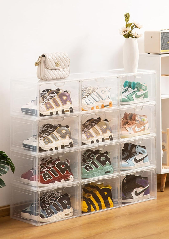 Schuhboxen Organizer-Schuhkartons durchsichtig,Transparent Schuhaufbewahrung für Sneakers und Turnsc