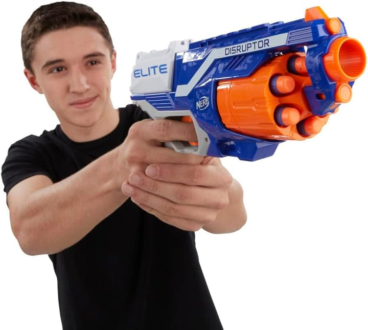 NERF Hasbro B9837EU40 B9837EU4 - N-Strike Elite Disruptor Spielzeugblaster, mit Trommelmagazin, 22.5
