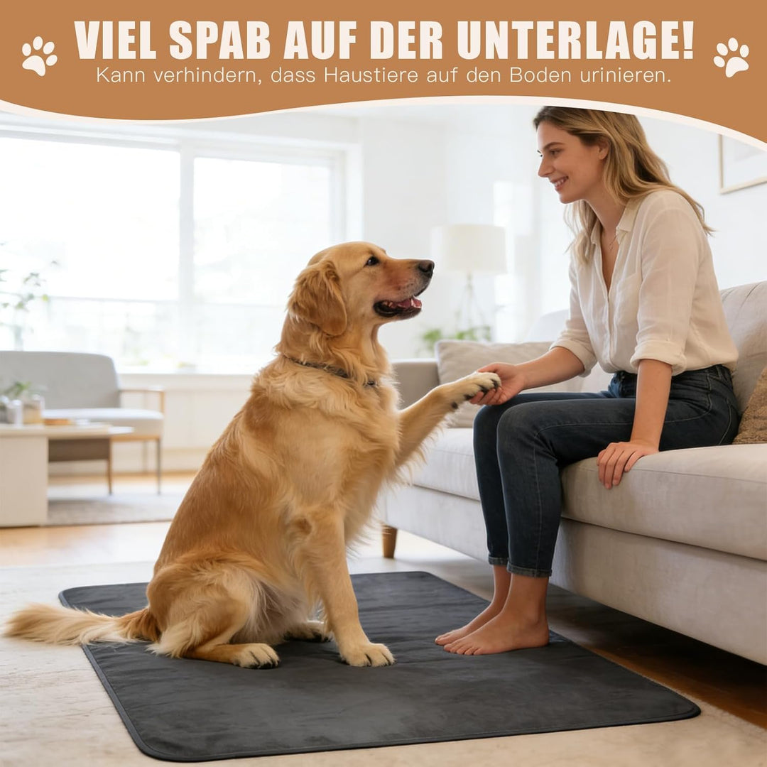 Inkontinenzunterlage Waschbar Welpenunterlagen, 100x70cm Schnell Absorbierend Haustier Hygieneunterl