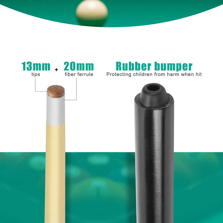 VANLAN Billard-Queue-Sticks aus Holz, Shorty-Queues, Pool-Queues für Kinder, Hartholz, Billardqueue,