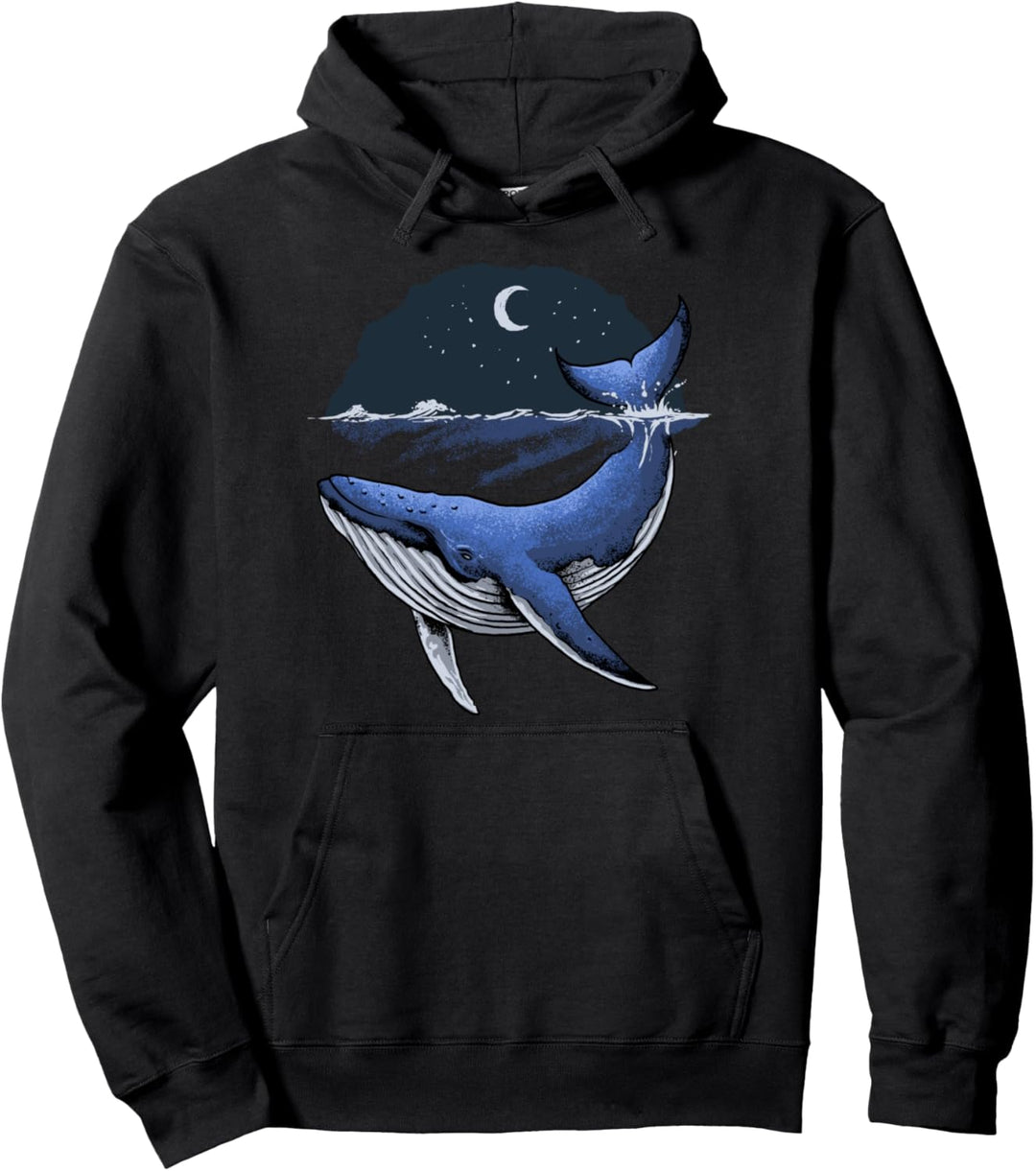 Killer Whale Orca Lustiger Wal Meer Ozean Mond Pullover Hoodie