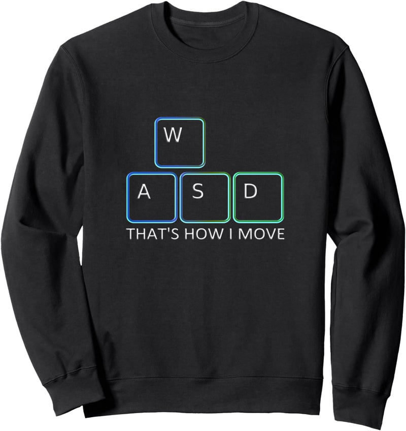 WASD Gaming Geschenk Zocken PC Computer Videospiel Sweatshirt