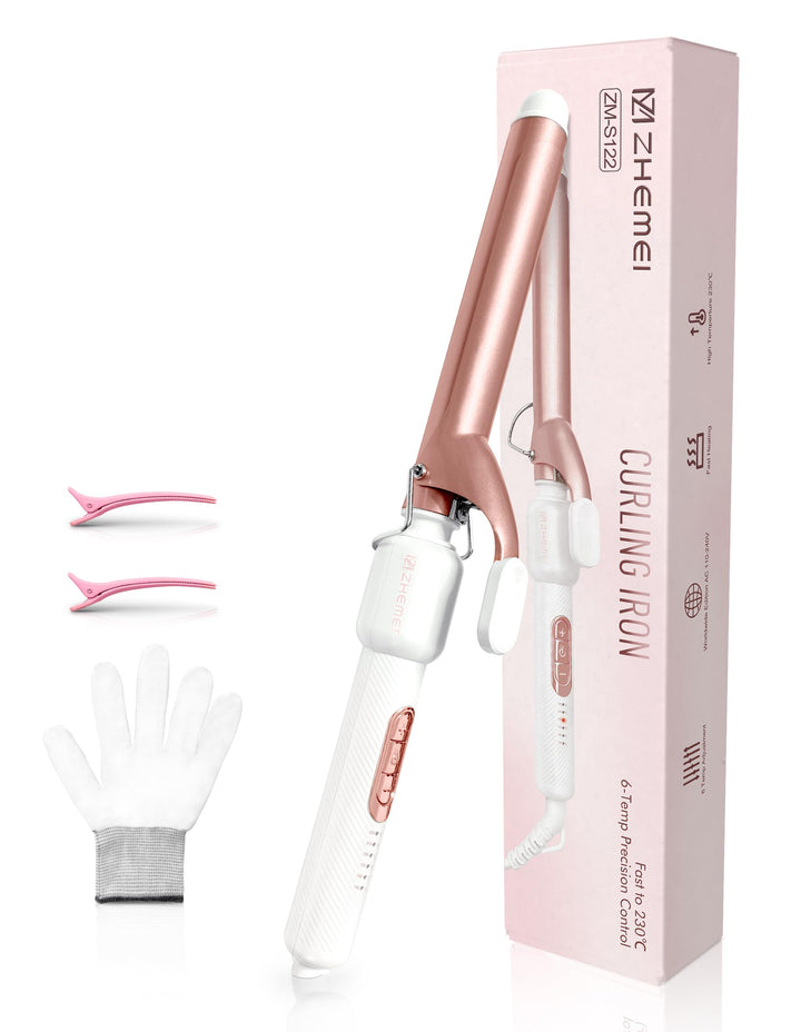 Lockenstab 1 Zoll, Reise-Lockenstab, Rosegold | Dual Voltage – Curling Iron &amp; Lockenstab für kurze H