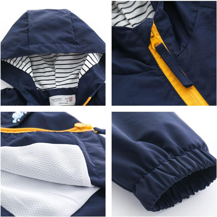 Volunboy Baby Kapuzen Jackets, Jungen Langarm Winddicht Mantel Cartoon Aufdruck Jacken 12-18 Monate