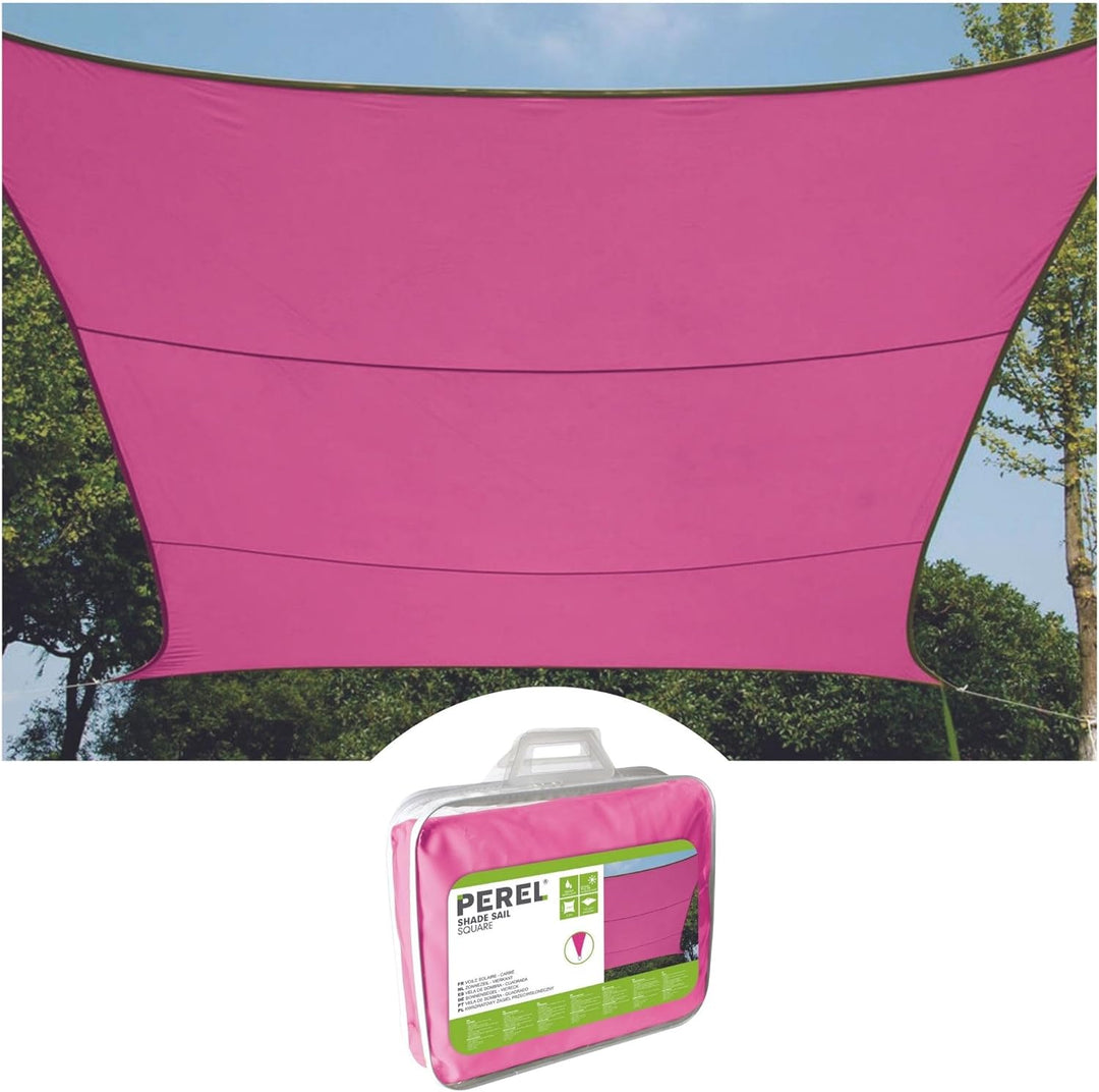 Perel GSS4430FU Sonnensegel - Rechteckig, Fuchsia, 400 x 300 x 0.2 cm, Fuchsia