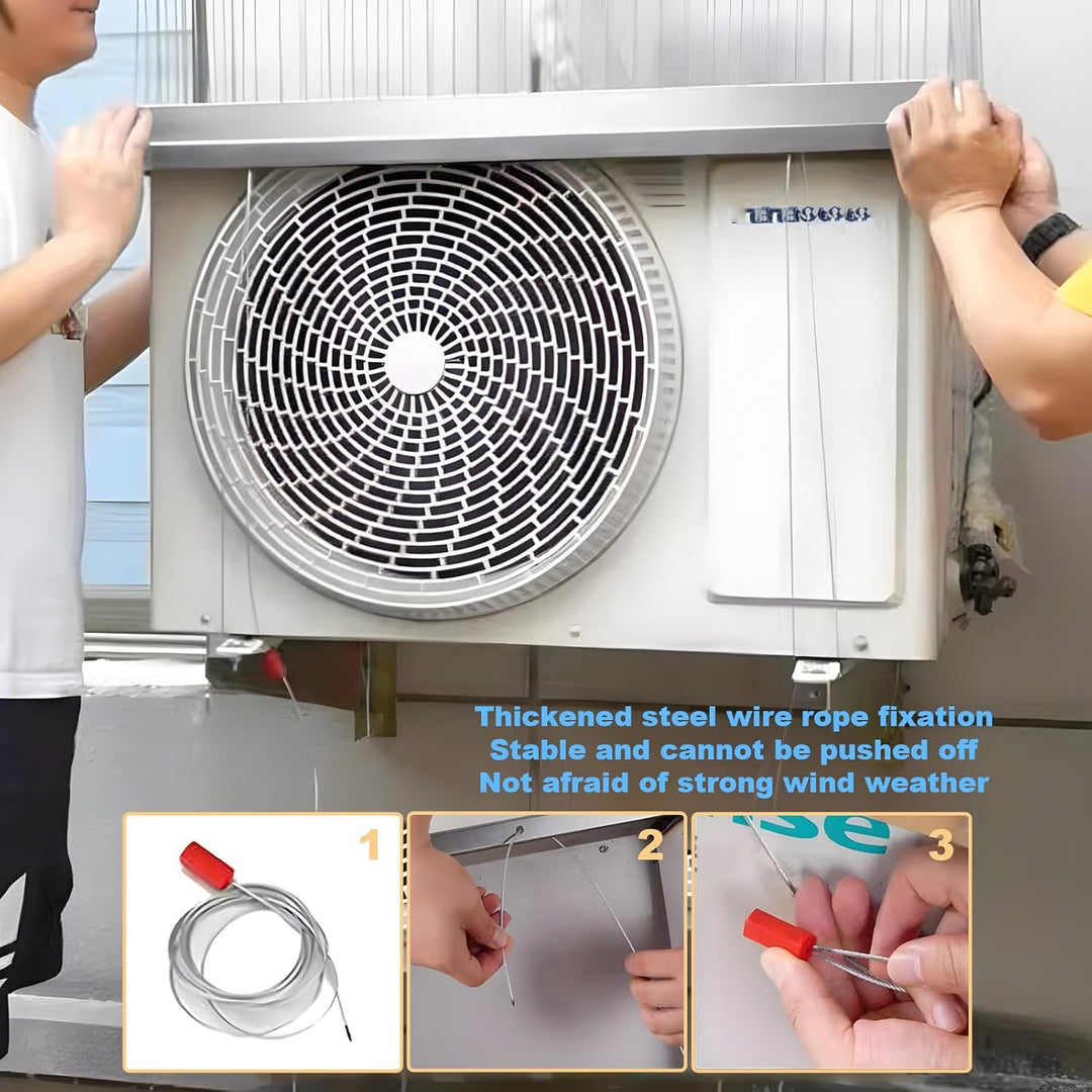 Klimaanlage Abdeckung für Aussengerät, Mini Split Abdeckung, Edelstahl Minisplit Kompressor Schutz,