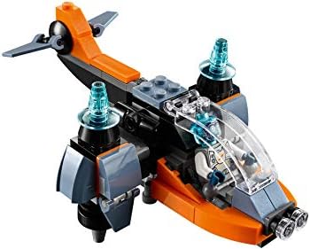LEGO 31111 Creator 3-in-1 Cyber-Drohne - Cyber-Mech - Hoverbike, Set mit Roboter-Minifigur, Weltraum