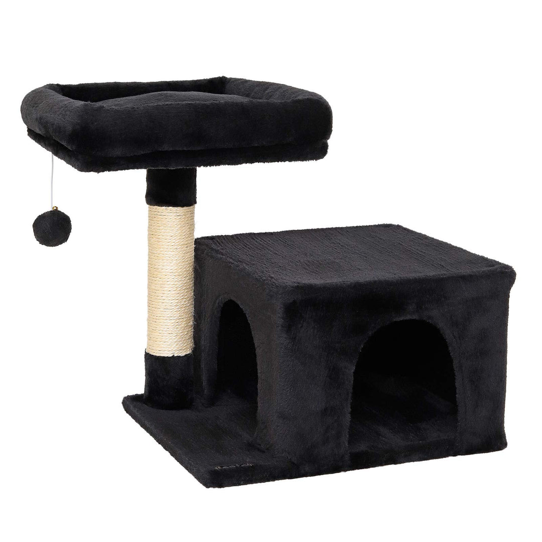 lionto Kratzbaum Kletterbaum Katzenkratzbaum Katzenbaum Höhe 50 cm, schwarz, Schwarz