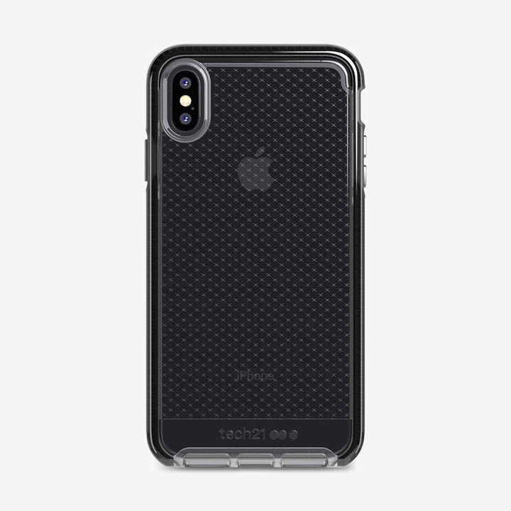 tech21 Protective Apple iPhone XS Max Case Thin Patterned Back Cover with FlexShock - Evo Check - Sm