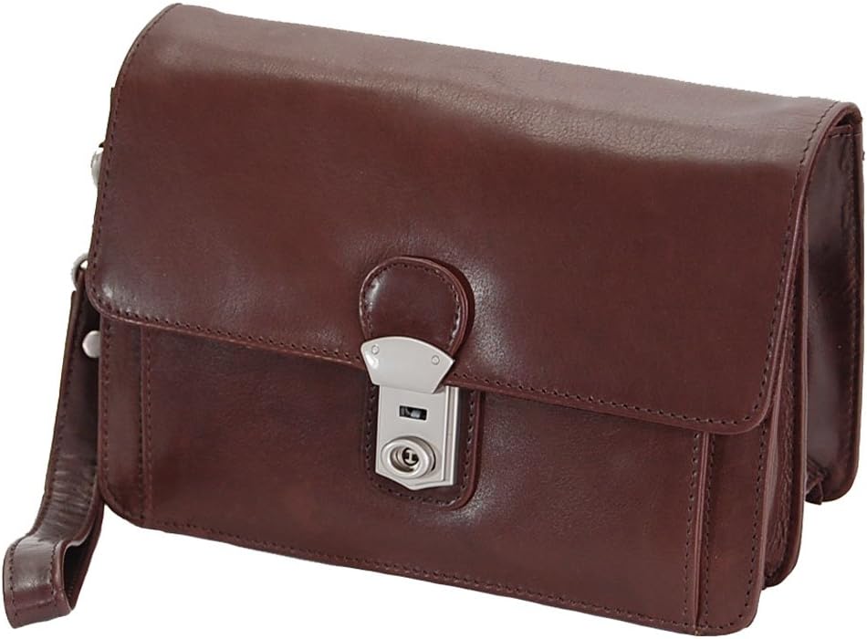 GoBago Branco Business Herren Handgelenktasche Herrentasche Tasche sehr hochwertig Braun, Braun