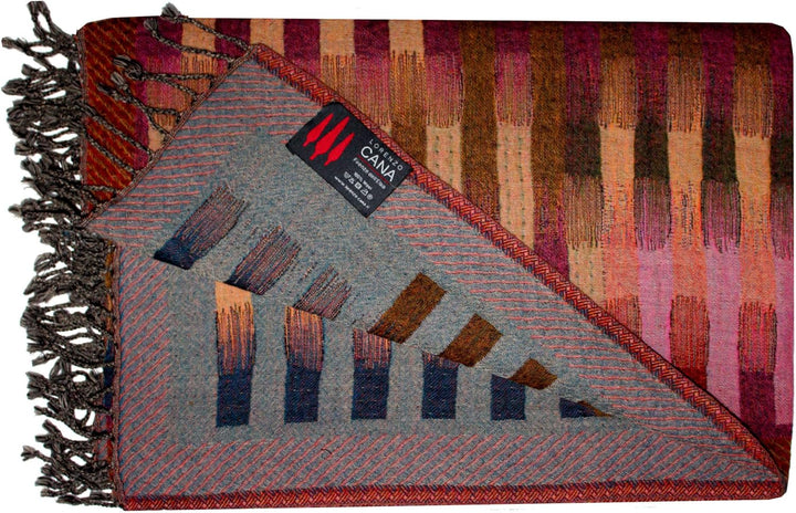 Lorenzo Cana - Wolldecke Jacquard gewebt aus feinster Wolle vom Merinolamm, Wohndecke Decke Sofadeck