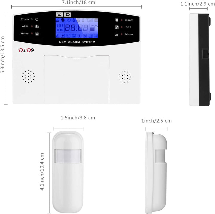 D1D9 Home-GSM WiFi Alarmanlage kabellos Abschreckung Einbrecher für Haussicherheit