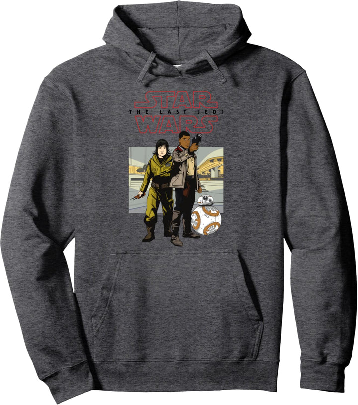 Star Wars The Last Jedi Finn And Rose Cartoon Poster Pullover Hoodie