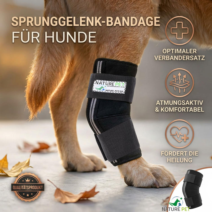 Nature Pet Tarsal- / Sprunggelenk Schutz Bandage 135° Winkel für Hunde (XS 2) 2 XS, 2 XS
