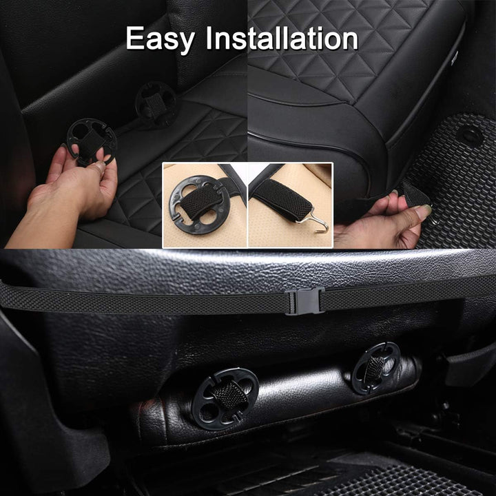 Black Panther Sitzauflagen Auto PU Leder Autositzbezüge Vordersitz Universal Fit 90% der Autos Sitze