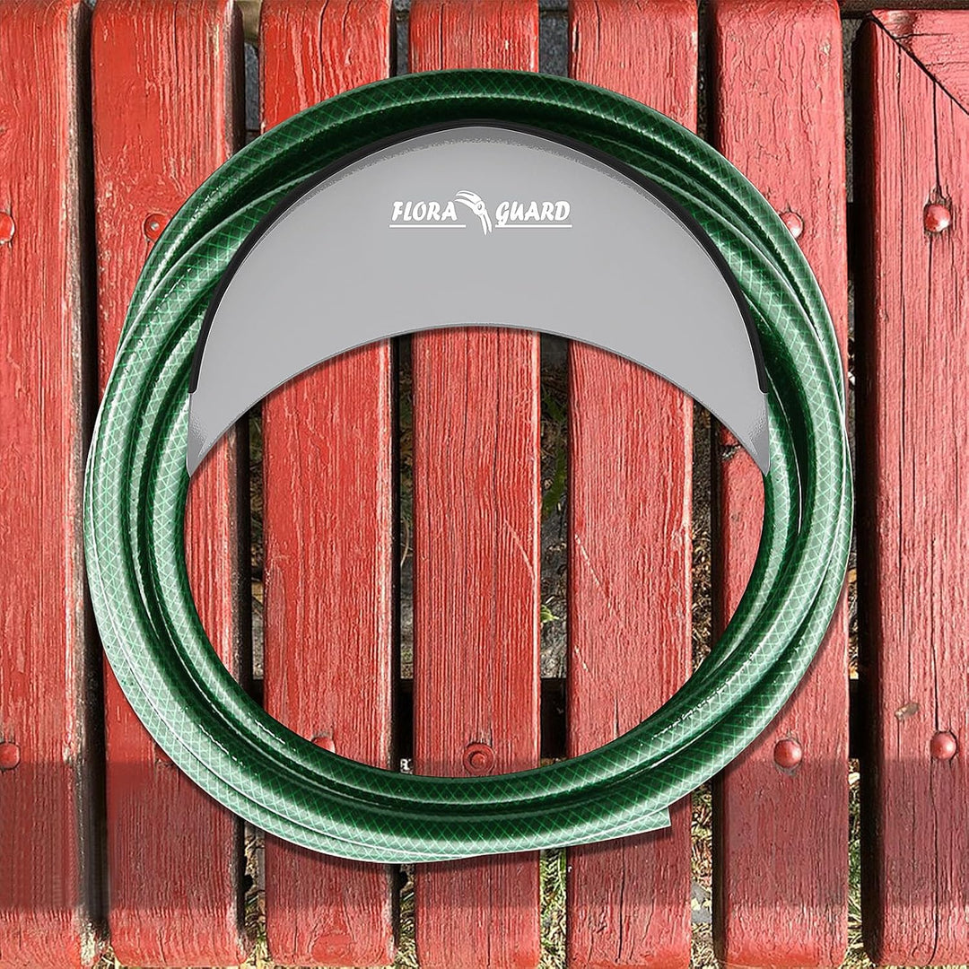 FLORA GUARD Schlauchhalter Wandhalterung – robuster Metall-Schlauchaufhänger hält bis zu 4.6 m, Gart
