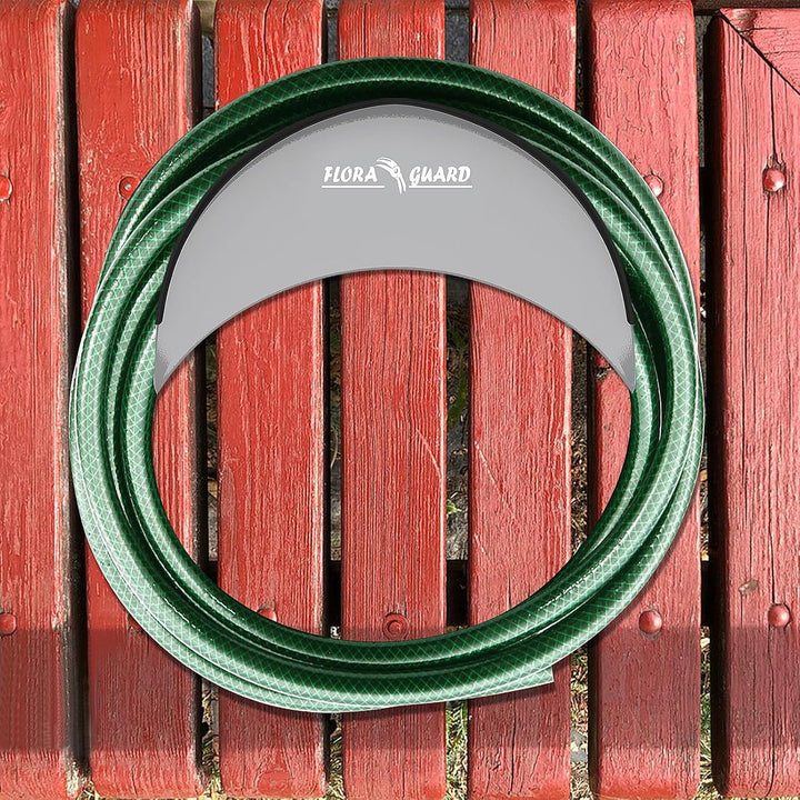 FLORA GUARD Schlauchhalter Wandhalterung – robuster Metall-Schlauchaufhänger hält bis zu 4.6 m, Gart