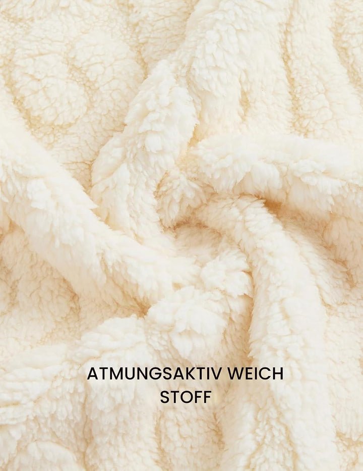 JiAmy Mädchen Bademantel Kapuzen Fleece Warmes Weiches Kinder Badekleid Fuzzy Frottee-Robe 4-14 Jahr