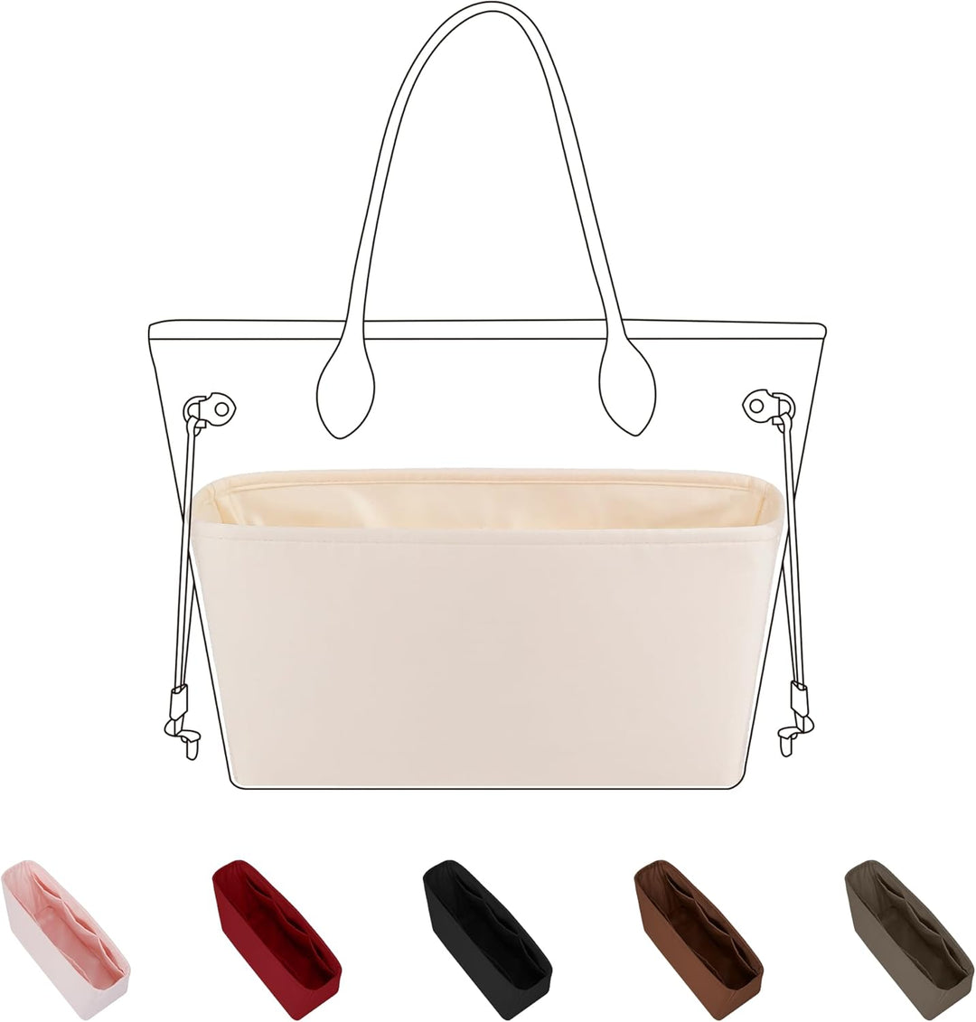 DGAZ Seide Handtasche Organizer für LV Neverfull PM/MM/GM, Taschenorganizer Tasche in Tasche Organiz