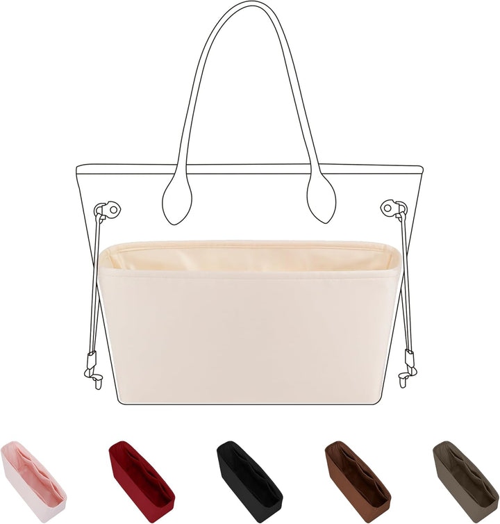 DGAZ Seide Handtasche Organizer für LV Neverfull PM/MM/GM, Taschenorganizer Tasche in Tasche Organiz