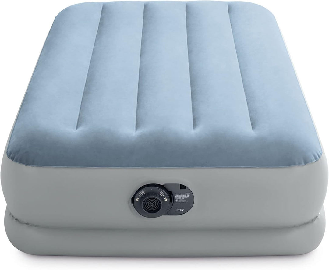 Intex Dura-Beam Plus Mid-Rise Luftmatratze: Fiber-Tech – Twin Size – Integrierte USB-Elektropumpe –